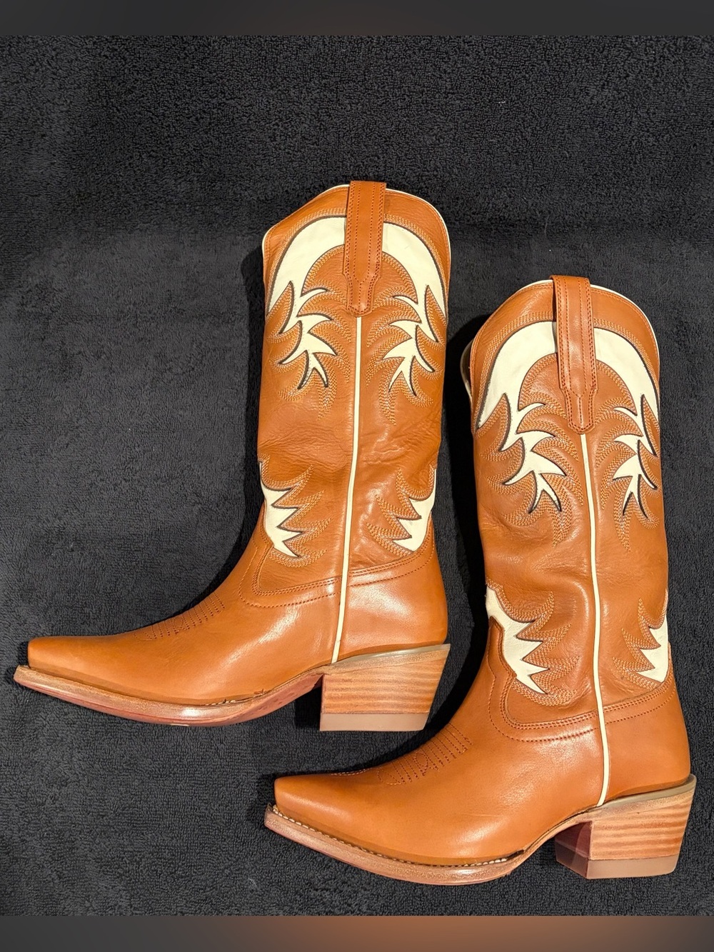 Tecovas Annie Pecan Bone Snip Toe Cowgirl Boots - Picture 5 of 7